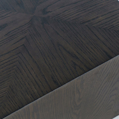 Laurel Creek Modern Contemporary Square Block Pedestal End Table