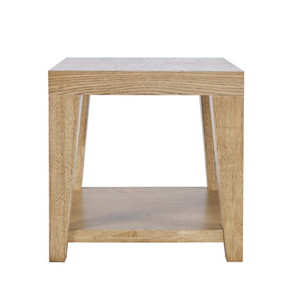 Laurel Creek Modern Contemporary 24" Square End Table with Open Shelf