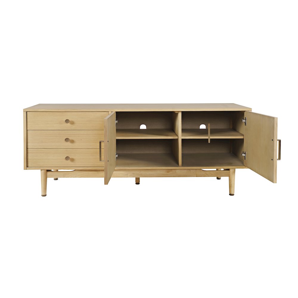 Olson 67" Mid-Century Modern Scandinavian Console TV Stand Storage Cabinet