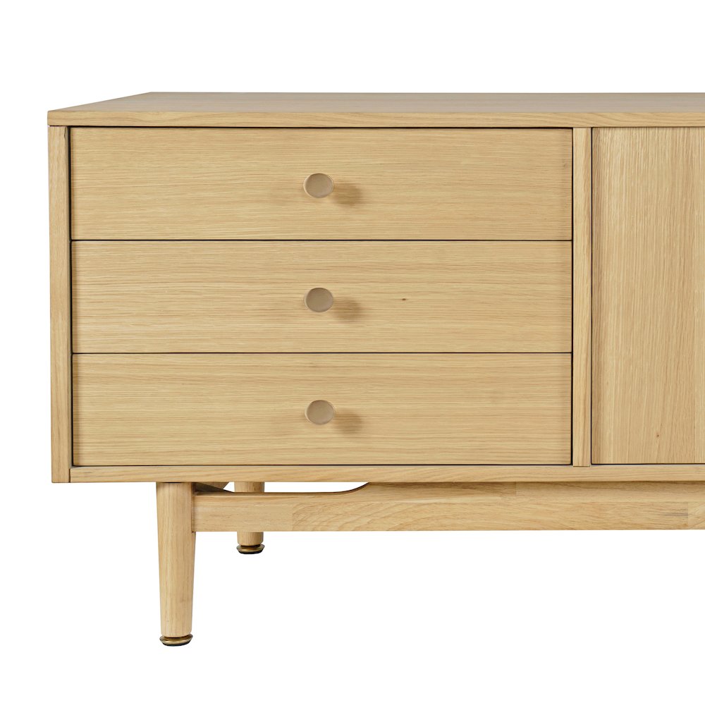 Olson 67" Mid-Century Modern Scandinavian Console TV Stand Storage Cabinet