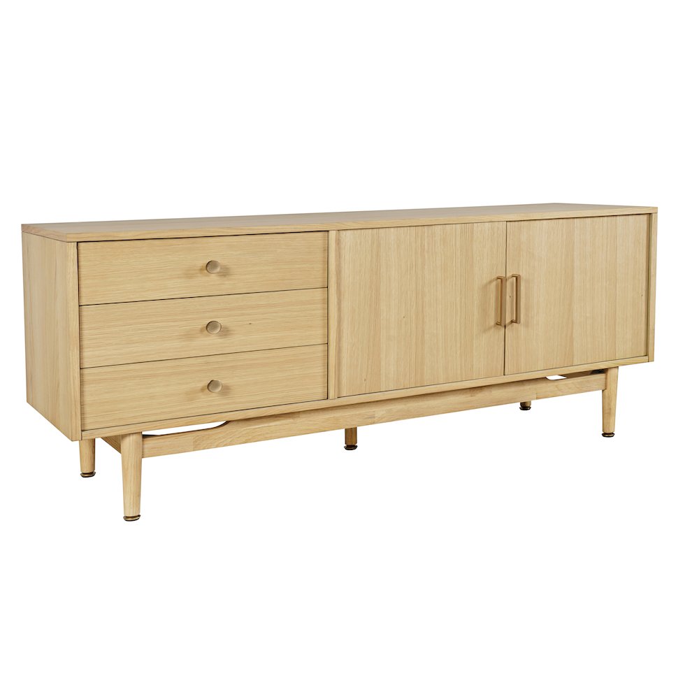 Olson 67" Mid-Century Modern Scandinavian Console TV Stand Storage Cabinet