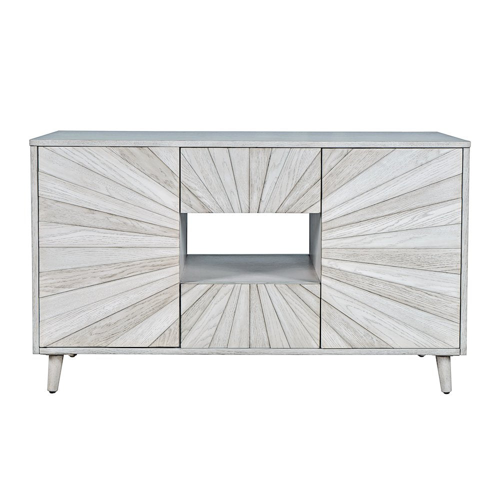 Reece 50" Mid-Century Modern Starburst TV Stand Console Storage Cabinet