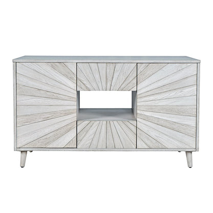 Reece 50" Mid-Century Modern Starburst TV Stand Console Storage Cabinet