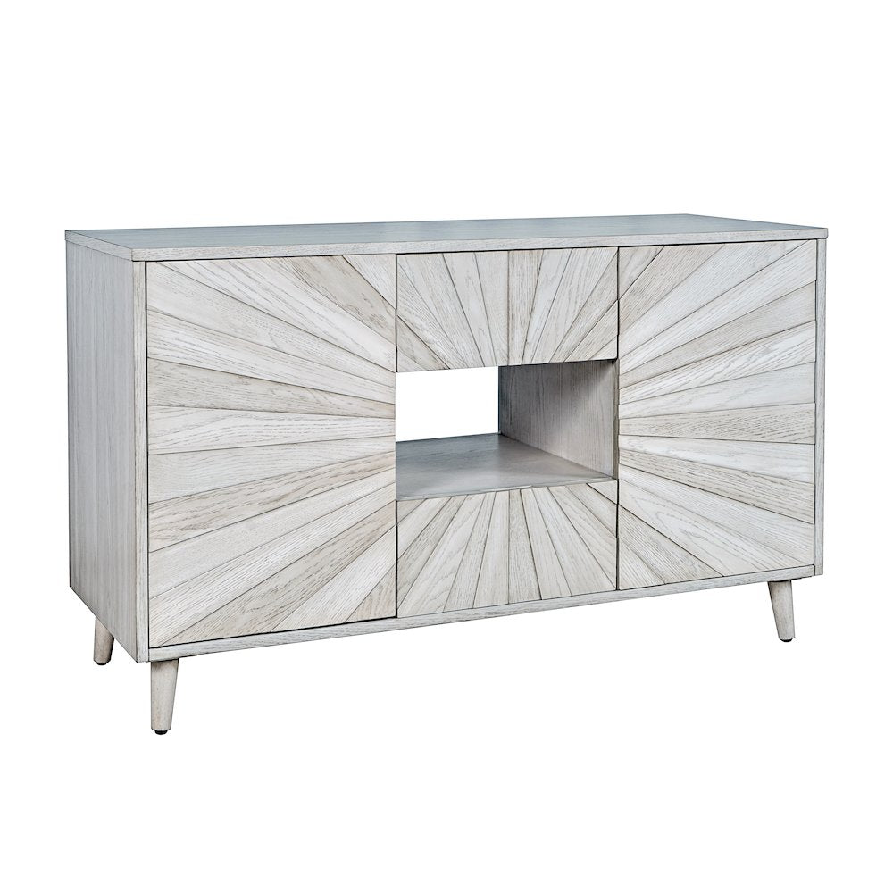 Reece 50" Mid-Century Modern Starburst TV Stand Console Storage Cabinet