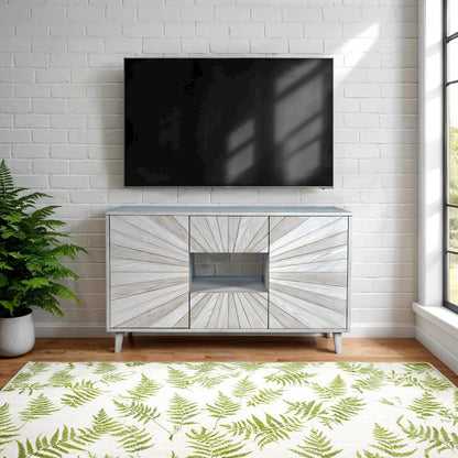 Reece 50" Mid-Century Modern Starburst TV Stand Console Storage Cabinet
