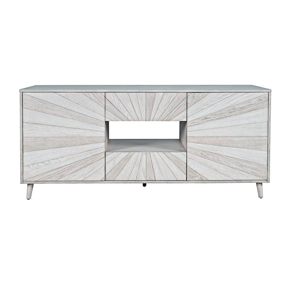 Reece 60" Mid-Century Modern Starburst TV Stand Console Storage Cabinet
