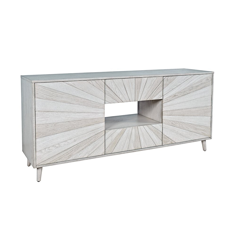 Reece 60" Mid-Century Modern Starburst TV Stand Console Storage Cabinet