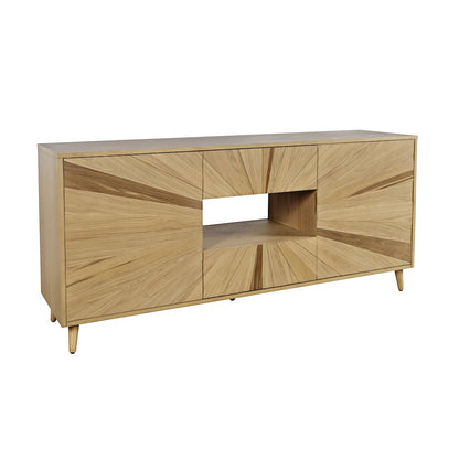 Reece 70" Mid-Century Modern Starburst TV Stand Console Storage Cabinet