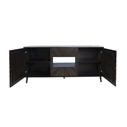 Reece 60" Mid-Century Modern Starburst TV Stand Console Storage Cabinet