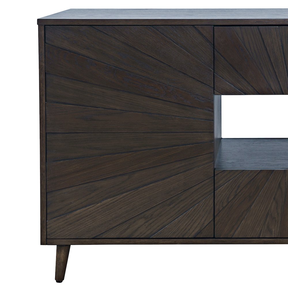 Reece 60" Mid-Century Modern Starburst TV Stand Console Storage Cabinet