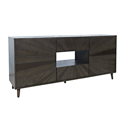 Reece 70" Mid-Century Modern Starburst TV Stand Console Storage Cabinet