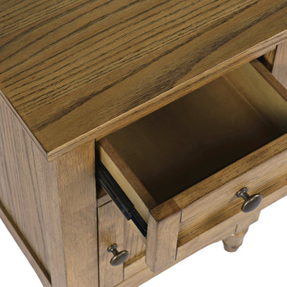 Brentwood Modern Transitional USB Charging End Table with Storage Cabinet