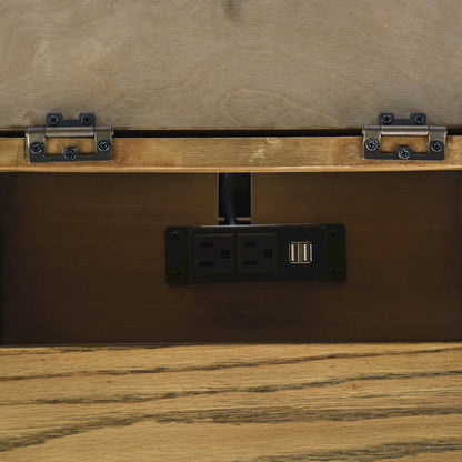 Brentwood Modern Transitional USB Charging End Table with Storage Cabinet