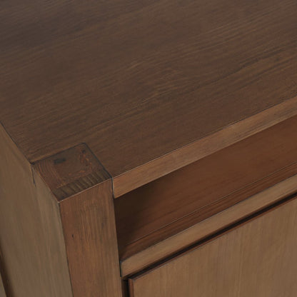 60" Modern Transitional Media Console TV Stand with Four-Door Cabinet Storage