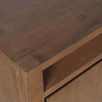 70" Modern Transitional Media Console TV Stand with Four-Door Cabinet Storage