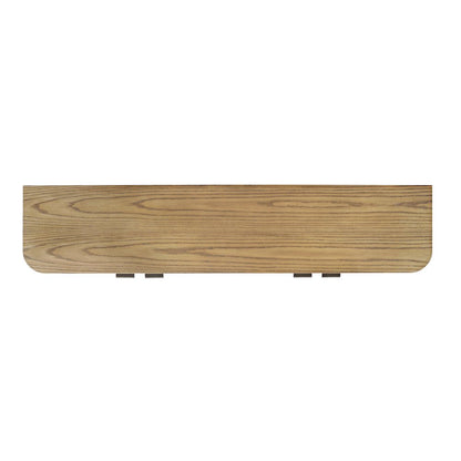 68" Minimalist Modern Curved Storage Console TV Cabinet with Adjustable Shelves