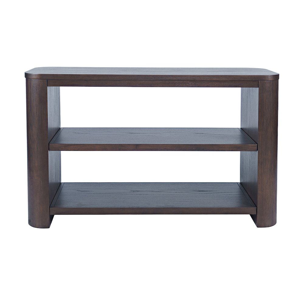 Janzen 50" Contemporary Modern Sofa Console Table with Open Storage Shelves