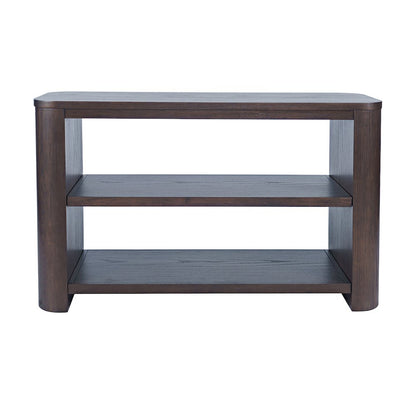 Janzen 50" Contemporary Modern Sofa Console Table with Open Storage Shelves