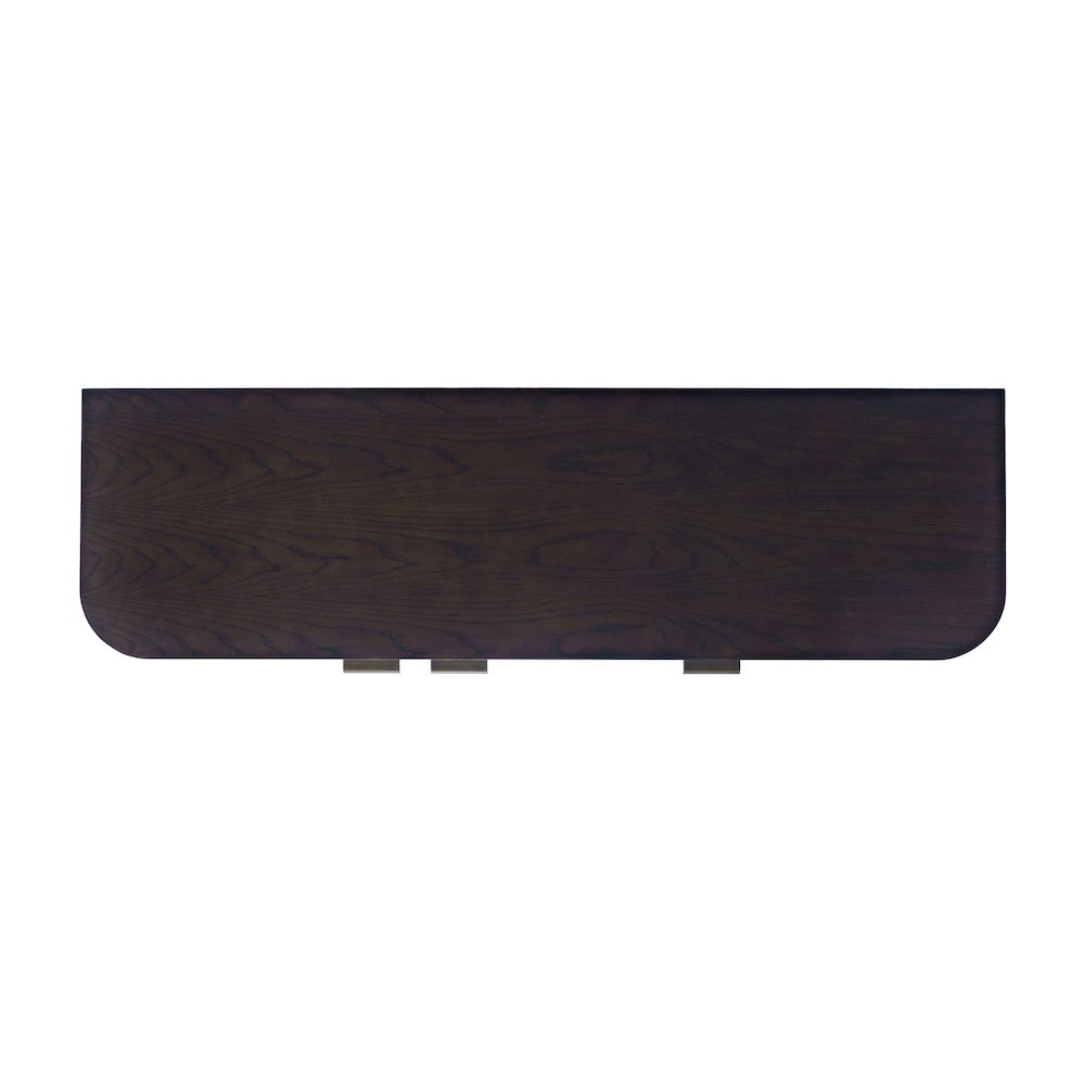 50" Minimalist Modern Curved Storage Console TV Cabinet with Adjustable Shelves