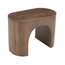 Luna Modern Architectural Pedestal Curved End Table