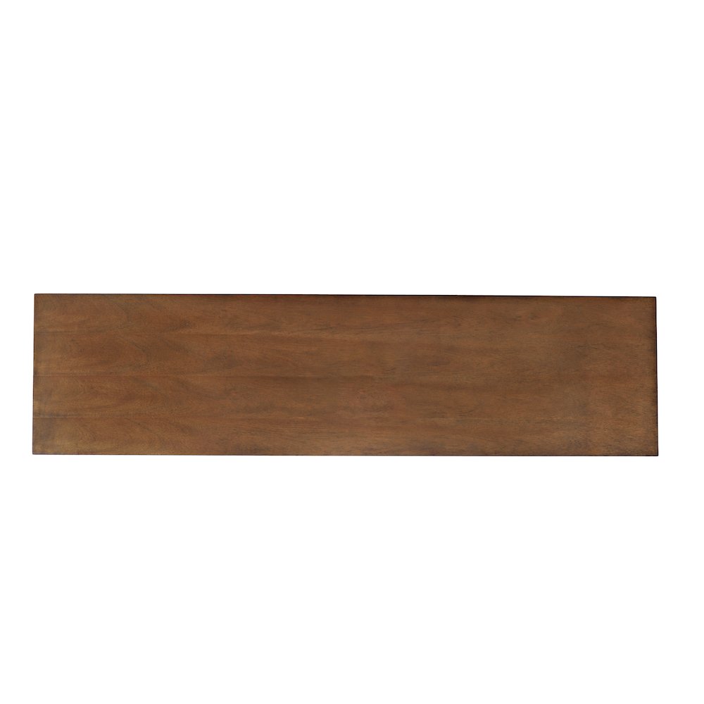 58" Slat Panel Door Sideboard Cabinet - Transitional Storage, Adjustable Shelves