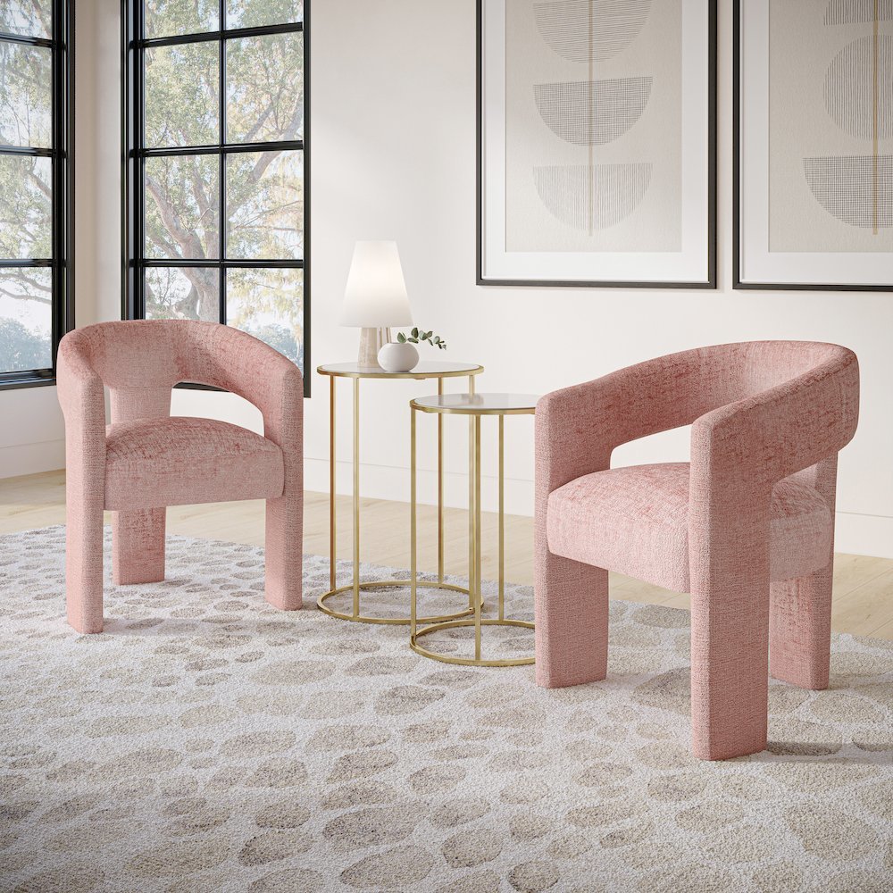 Gwen Modern Luxury Jacquard Fabric Upholstered Sculpture Armchair