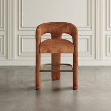 Gwen Modern Luxury Jacquard Fabric Upholstered Sculpture Counter Stool