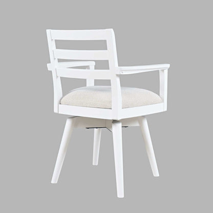 Axis Mid-Century Modern Five Piece Round Ladderback Swivel Dining Set