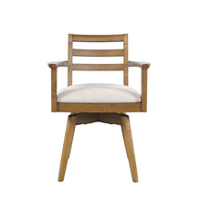 Axis Mid-Century Modern Upholstered Ladderback Swivel Dining Chair - Set of 2