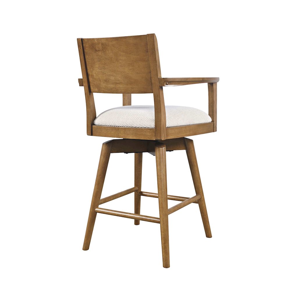 Axis Mid-Century Modern Five Piece Round Counter Height Panel Swivel Dining Set