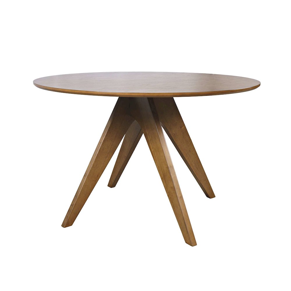 Axis Mid-Century Modern 47" Round Cross-Base Dining Table