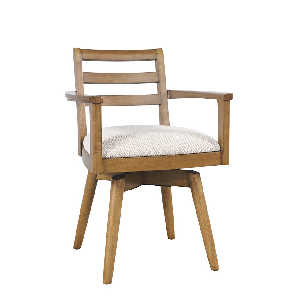 Axis Mid-Century Modern Five Piece Round Ladderback Swivel Dining Set