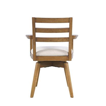 Axis Mid-Century Modern Five Piece Round Ladderback Swivel Dining Set