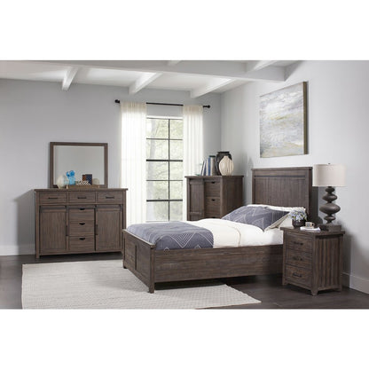 Madison County Rustic Reclaimed Pine Farmhouse King Panel Bed