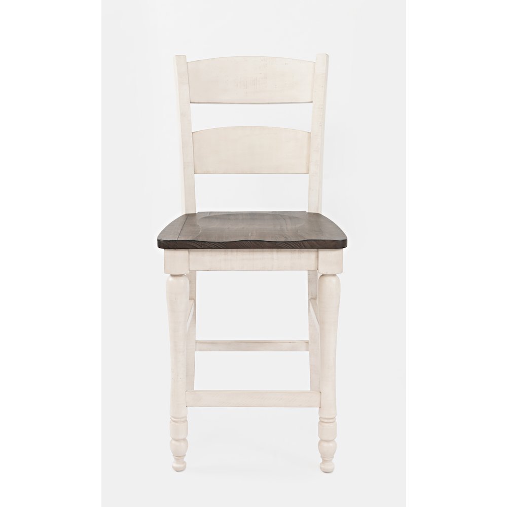 Rustic Reclaimed Pine Farmhouse Ladderback Counter Stool (Set of 2)