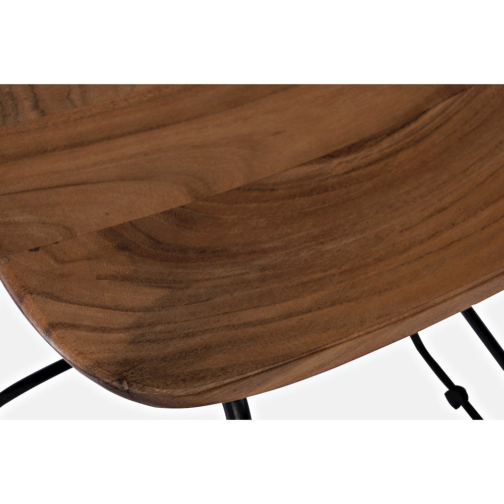 Nature's Edge Solid Acacia Counter Height Backless Stool (Set of 2)
