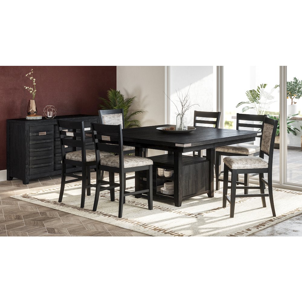 Altamonte Contemporary Adjustable Height Square 60" Storage Table