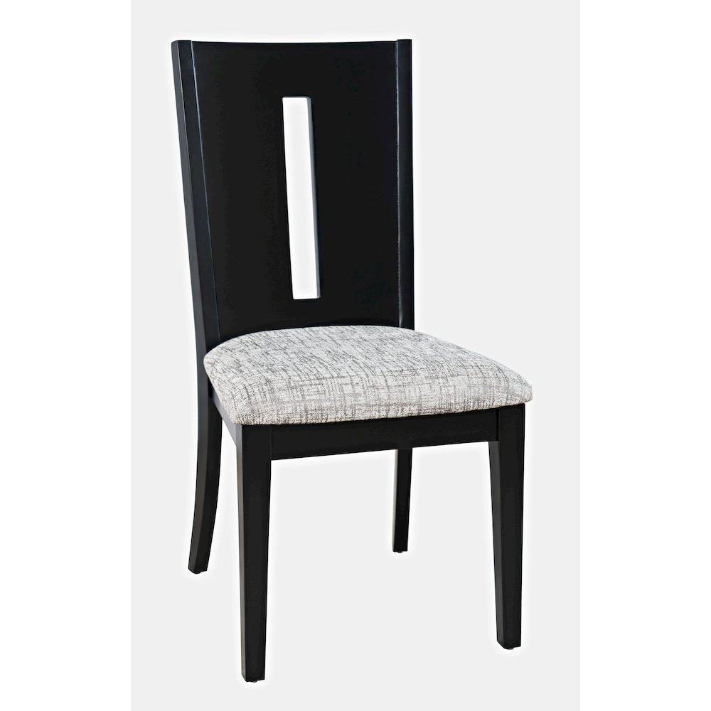 Urban Icon Contemporary 42" Round Five-Piece Dining Set with Upholstered Chairs