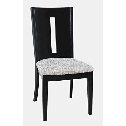 Urban Icon Contemporary 42" Round Five-Piece Dining Set with Upholstered Chairs