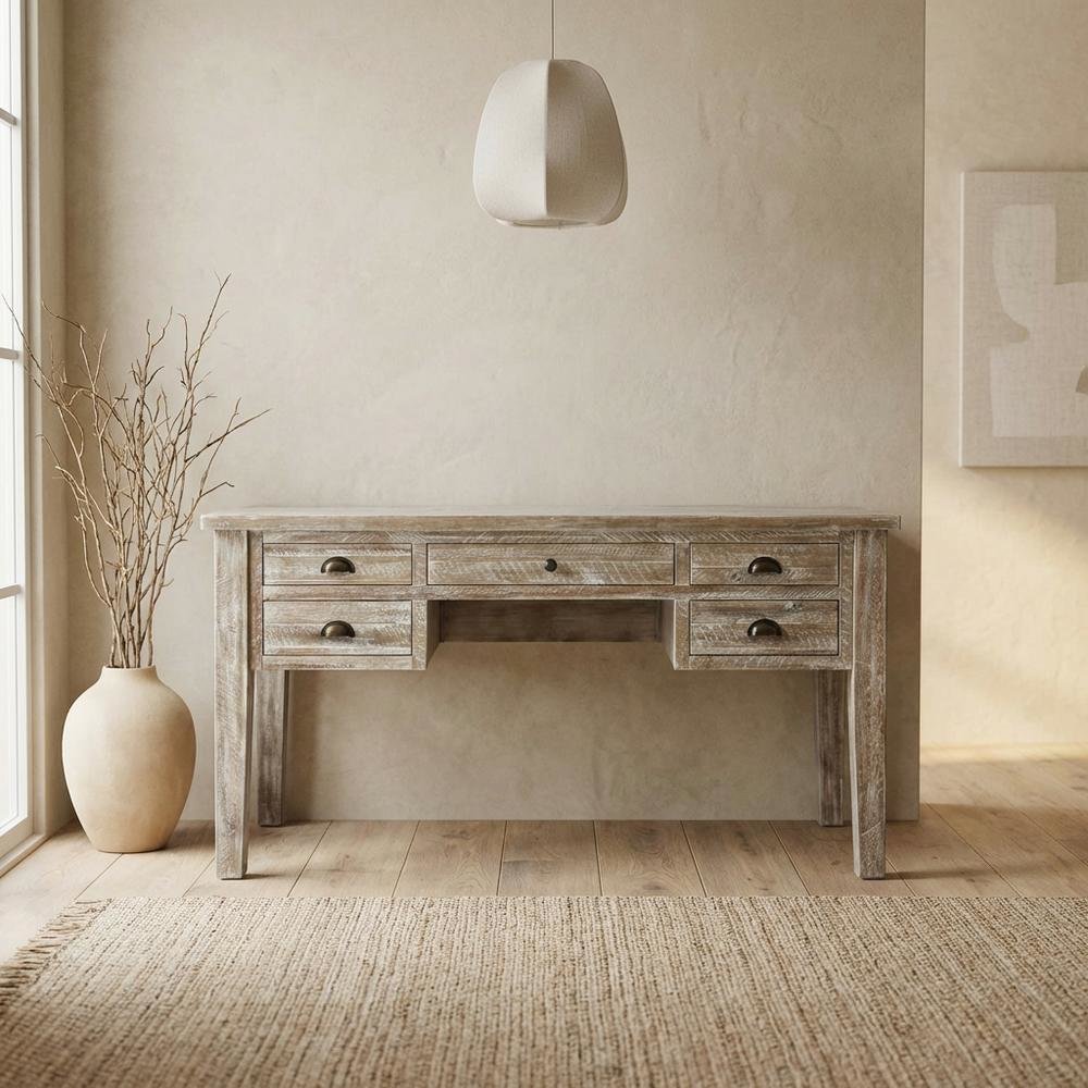 5-Drawer Home Office Desk with Storage, Modern Computer Writing Workstation