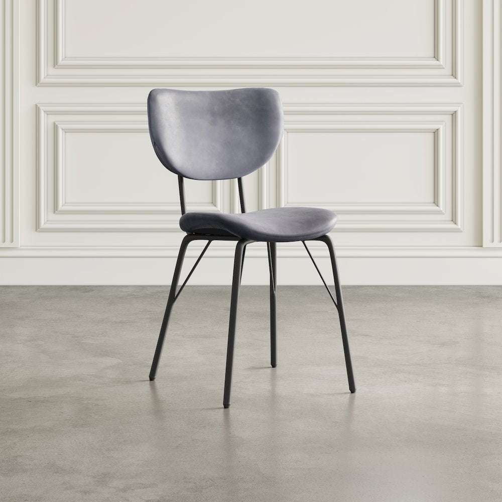 Contemporary Modern Faux Leather Split-Back Upholstered Dining Chair (Set of 2)