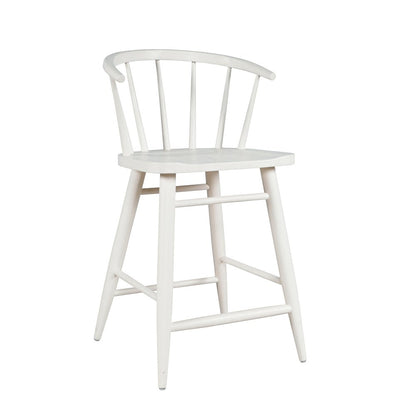 5-Piece Counter Height Dining Set with Round Table and Spindle Back Barstools
