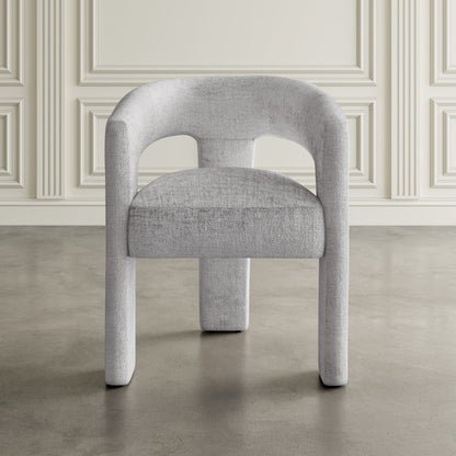 Gwen Modern Luxury Jacquard Fabric Sculpture Armchair - Set of 4