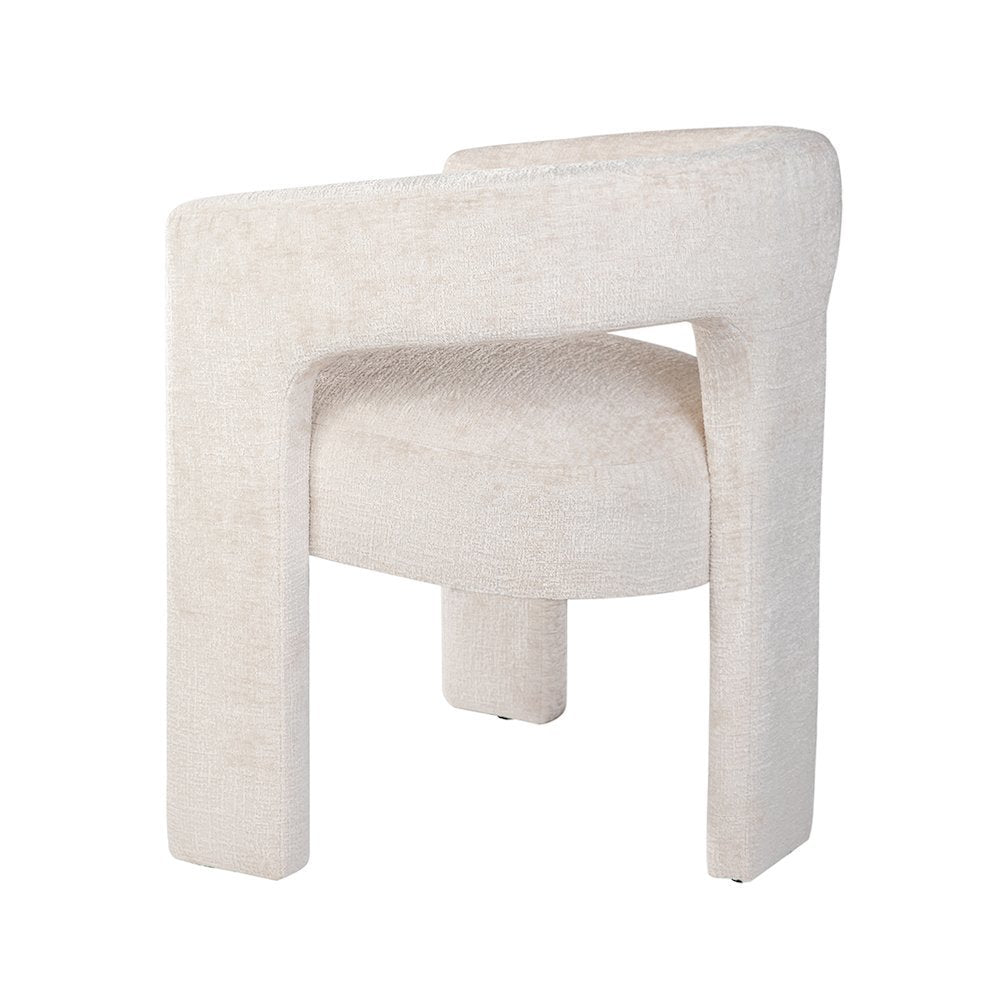 Gwen Modern Luxury Jacquard Fabric Sculpture Armchair - Set of 4