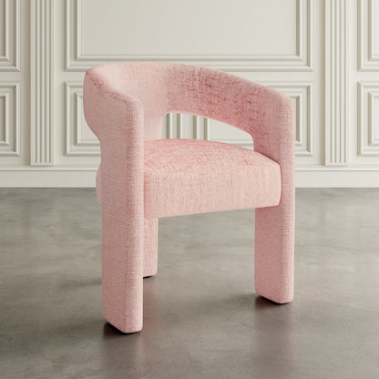 Gwen Modern Luxury Jacquard Fabric Sculpture Armchair - Set of 4