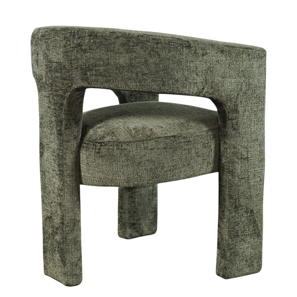 Gwen Modern Luxury Jacquard Fabric Sculpture Armchair - Set of 4