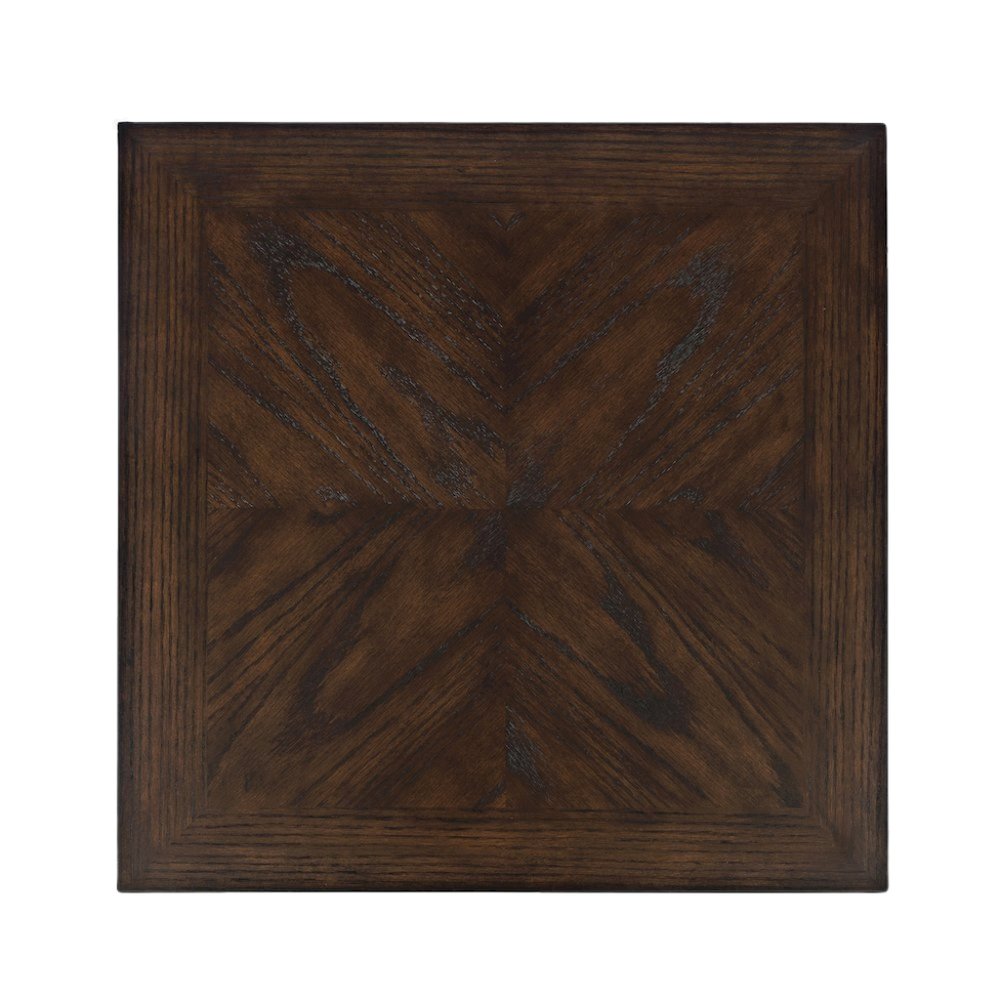 Espresso Brown Wooden End Table with Drawer, Elegant Side Table for Bedroom, 22"