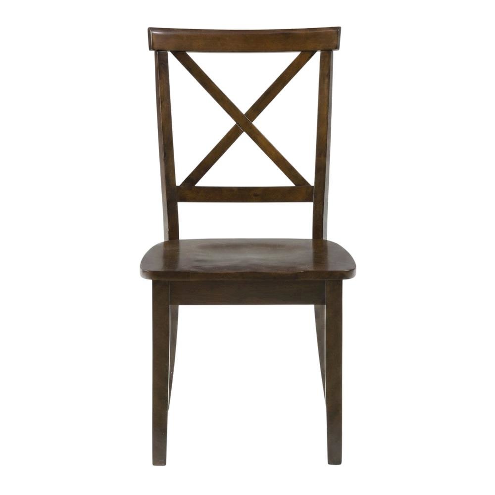Acacia Veneer X-Back Wood Dining Chairs, Richmond Cherry, Set of 2