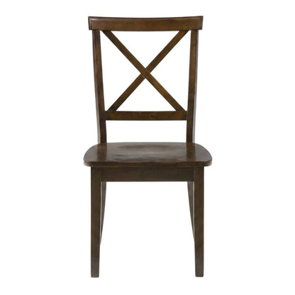 Acacia Veneer X-Back Wood Dining Chairs, Richmond Cherry, Set of 2