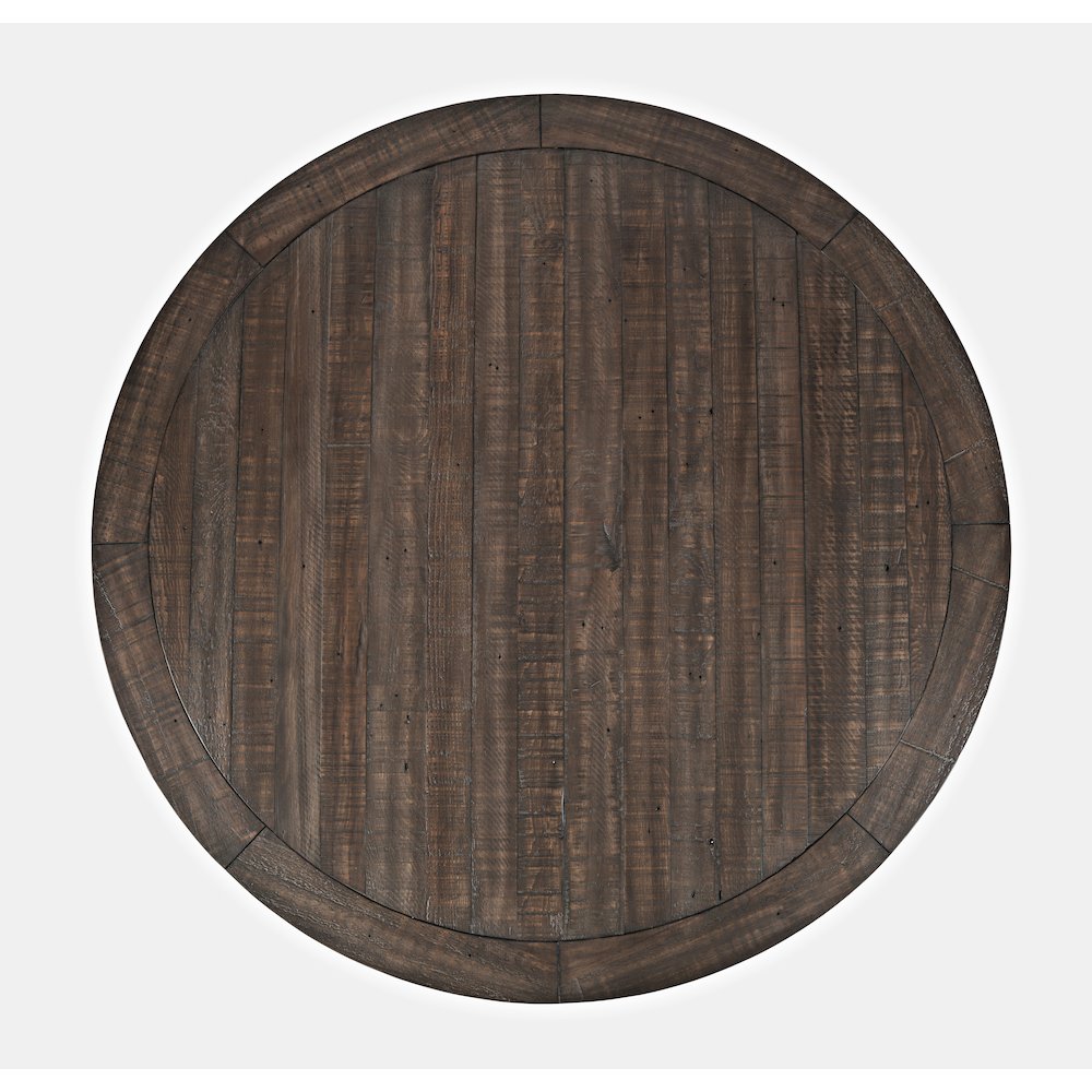 Rustic Farmhouse Five Piece Reclaimed Solid Wood Counter Height Round Dining Set